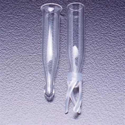 Cole-Parmer Vial Limited-Volume Insert, Bottom Spring, Glass, 250 µL ...