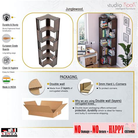Buy Corner Bookshelf Online | Bookcase – StudioKook
