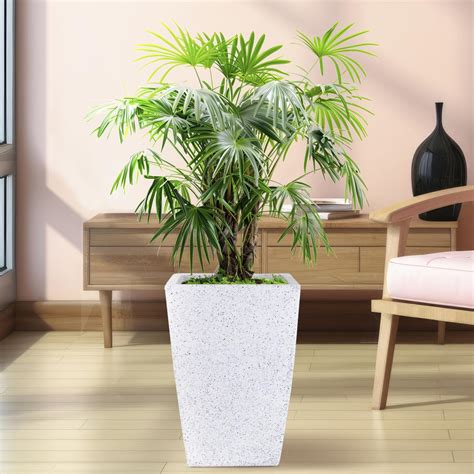 GTB Square Tower 18" Tall Tower German Polymer Marble Texture Flower ...