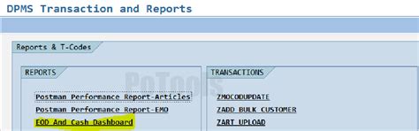 SOP for BEAT EOD at Divisional Level - ZMO_EOD_INSERT