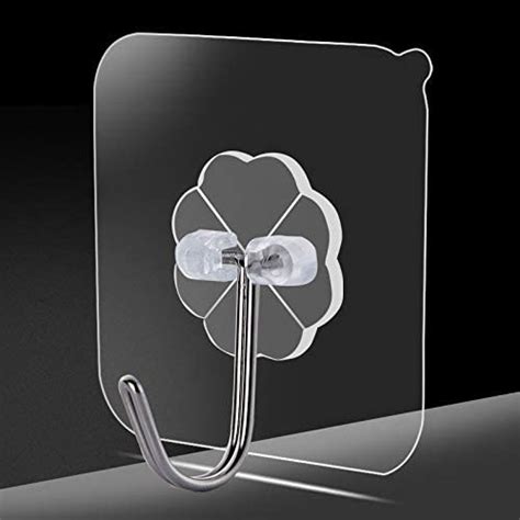 BLEQYS® Waterproof Stick on Adhesive Stronger Plastic Wall Hooks ...