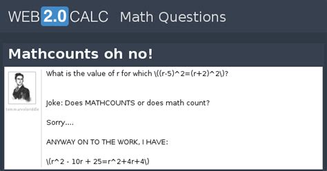 View question - Mathcounts oh no!