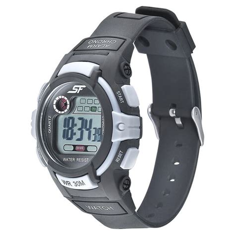 Buy Online SF Digital Dial Black PU Strap Watch for Men - nt77110pp02 ...