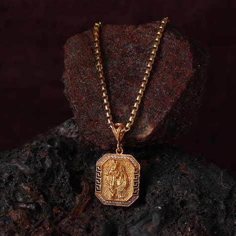 Gold Plated Radha Krishna Pendant With Chain - Divine Love and Elegance ...