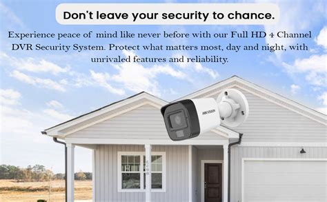 HIKVISION Full HD 4 Channel DVR, 2 MP 1 Outdoor Cameras [Color Night ...