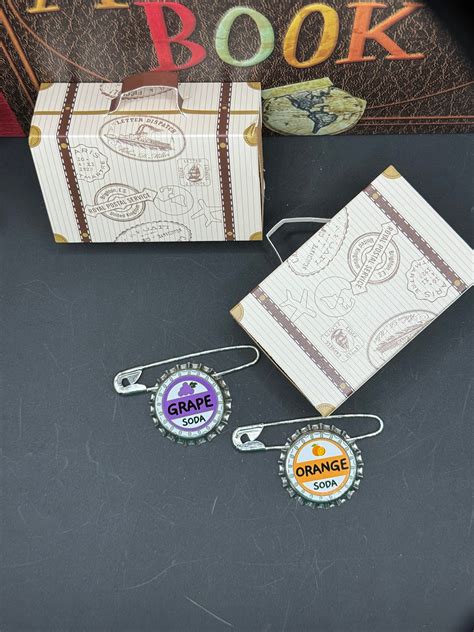 Grape Soda and Orange Soda Pins, Ellie Badge, Carl and Ellie Pins - Etsy