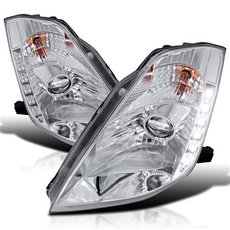 Spec-D Tuning Chrome Housing Clear Lens Projector Headlights for 2003-2005 Nissan 350Z, Driver ...