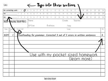 Speech Therapy Data Sheet by Tween Speech Therapy | TPT