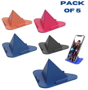 Pochanki Pyramid Style Mobile Stand/Holder Set Of 5 Pcs Mix Colours ...