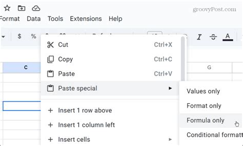 Google Sheets Copy Paste Formula and Values 的图像结果