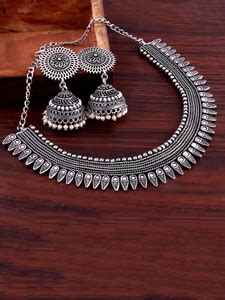 Haniya Oxidised Silver Silver Silver Jewellery Set Price in India - Buy ...