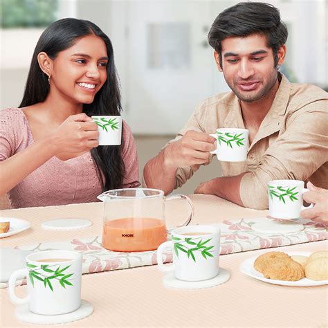 Larah Opalware by Borosil Bamboo Leaves Mug, 100 ml at Best Price ...