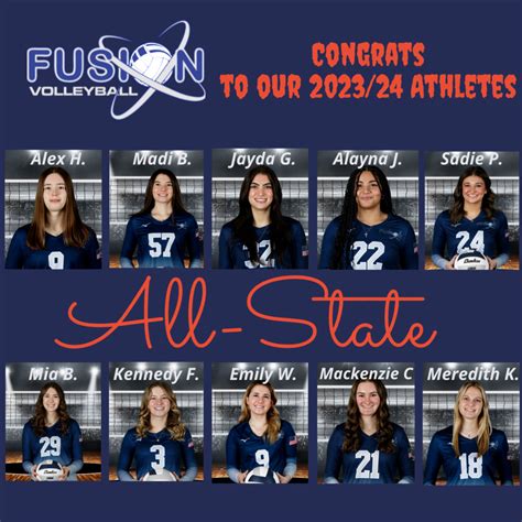 Fusion VBC players earning ALL-STATE honors - Fusion Volleyball Club