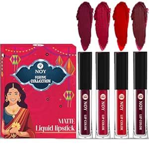 Buy Noy Festival Collection Liquid Matte Lipstick Pack of 4 Wine ...