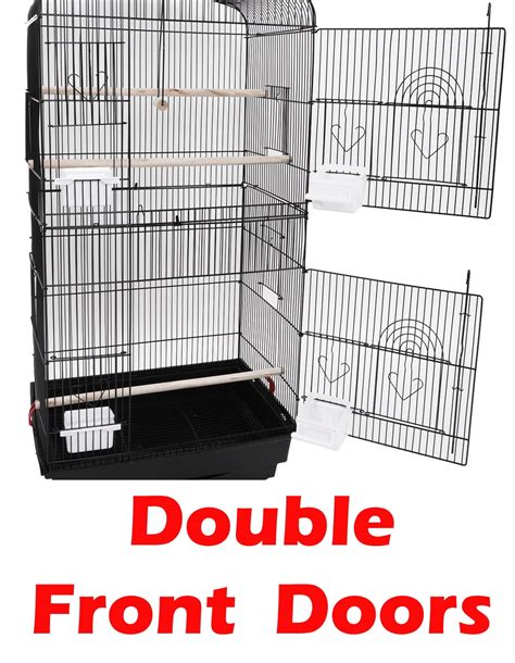 Buy Large 64-inch Open Top Rolling Stand Breeding Bird Parrot Cage With ...
