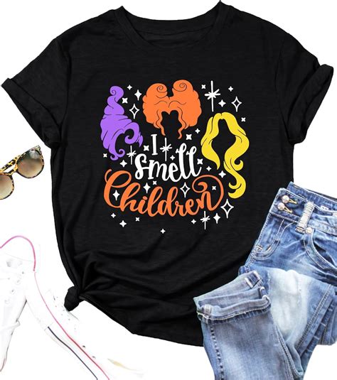 I Smell Children Halloween Shirt Women Sanderson Graphic Tshirt Hocus ...