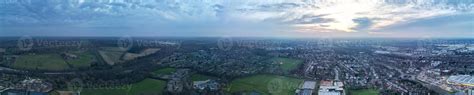 Aerial Ultra Wide View of Central Hatfield City of England, Great ...