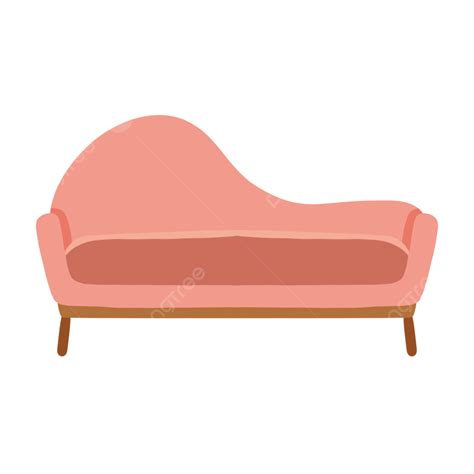 Pink Sofa White Transparent, Hand Drawn Pink Long Sofa Clip Art, Sofa ...