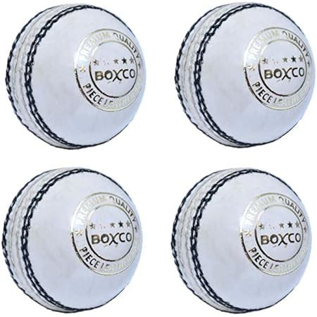 BOXCO Hand Made Four Piece Cricket Leather Ball for T20 Matches, One ...