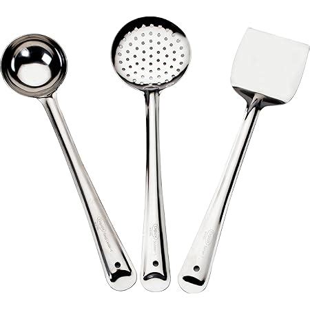 Buy Elegante' Stainless Steel Combo Ladle Set, 3 Piece, Silver Online ...