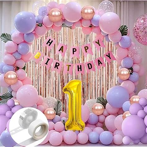 SilberOly 1 Year Birthday Decorations Kit | 1st Birthday Decoration ...
