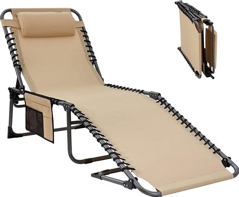 KingCamp Chaise Lounge Outdoor Adjustable Textilene India | Ubuy