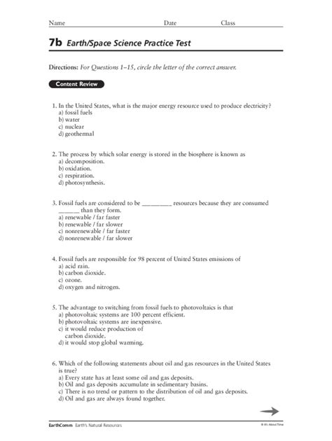 Image result for Earth Science Practice Tests