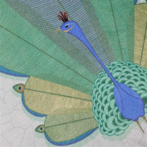 Peahen Digital Printed Cotton Cushion Cover