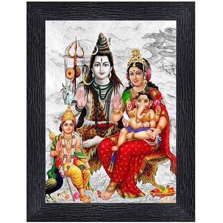 Bhole Nath parivar (Maa Parvati, Ganesh, Kartikey and Shiv Shankar ...