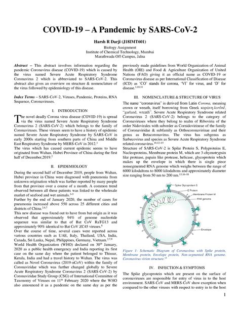 COVID-19 Information - 1 COVID- 19 – A Pandemic by SARS-CoV- Harsh R ...