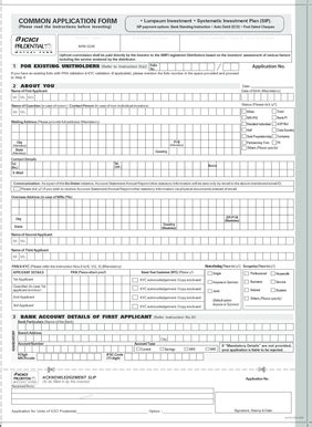 Fillable Online COMMON APPLICATION FORM - sprism Fax Email Print ...