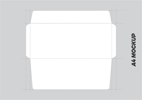 Wide envelope die template | Premium Vector