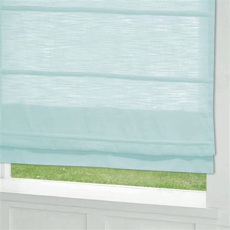 Cordless Roman Shades Window Shades, Aqua Blackout India | Ubuy