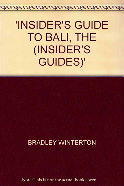 Buy The Insider's Guide to Bali (Insider's guides) Book Online at Low ...