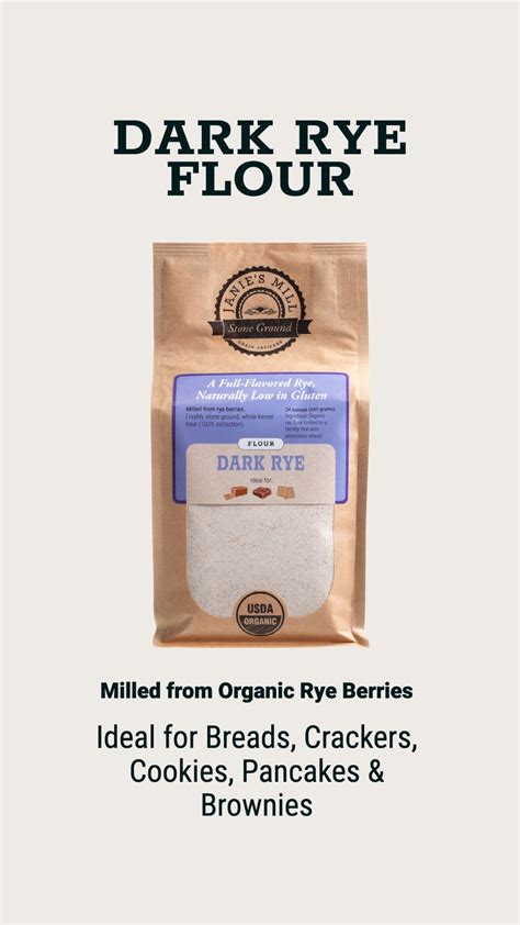 Organic Dark Rye Flour | Rye flour, Rye, Flour