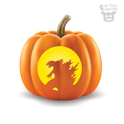 Godzilla Pumpkin Stencil - Allthingshallows.com – AllThingsHallows