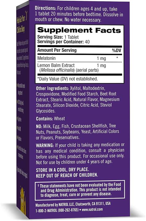 Buy Natrol Kids Melatonin Fast Dissolve Tablets, Helps You Fall Asleep ...