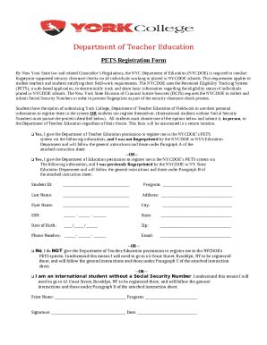 NYCDOE PETS Registration Form - Blank Fillable Template | Fill Out ...