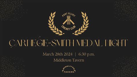 Senior Presentation Night - Carnegie-Smith Medal, Middleton Tavern, 28 ...
