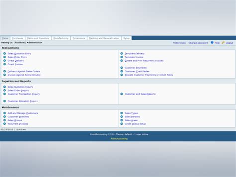 FrontAccounting Price, Features, Reviews & Ratings - Capterra India