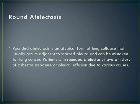 lung atelectasis presentation powerpoint .ppt
