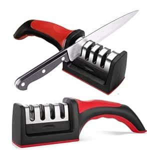 Buy 3-Stage Knife Sharpener for Kitchen Knives, Steel Blades and ...