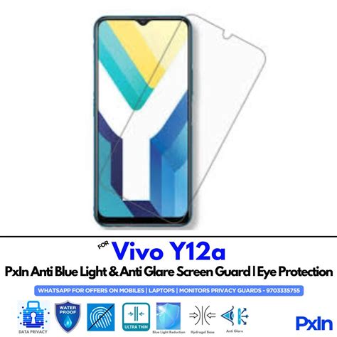 Anti Blue Light and Anti Glare Screen Guard for Vivo Y12a Mobile | Pxin