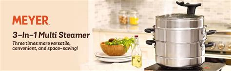 Meyer Stainless Steel Induction Bottom, 3 Level Multi Steamer ...