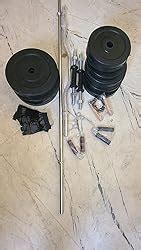 Body Maxx 40 Kg Weight Lifting Rubber Plates Home Gym Combo 4 : Amazon ...