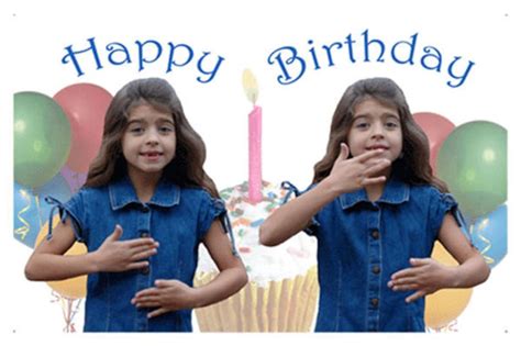 Happy Birthday in ASL girl Greeting Card - Etsy