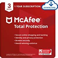 McAfee Total Protection 2024 | 1 Device, 1 Year | Antivirus Internet ...