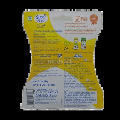 SUGAR FREE GOLD PLUS 500 PELLETS Price, Uses, Side Effects ...