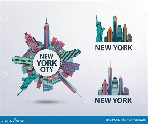 Vector Set of NYC, New York City Icons, Logos Stock Vector ...