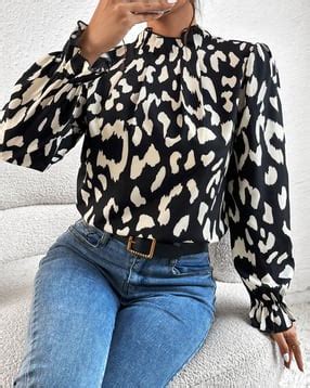Buy Black Tops for Women by Shein Online | sheinindia.in